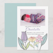 Nieuwe babypaasbloemen op maat aankondiging (Voorkant / Achterkant)