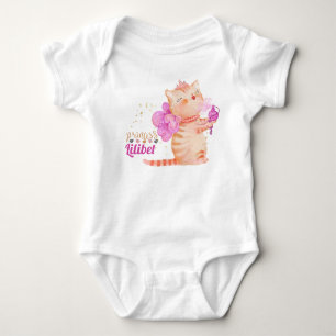 Nieuwe babyprinses Lilibet Schattig poesje genoemd Romper
