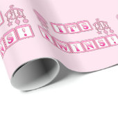 Nieuwe baby's: Het is Twins in Pink Cadeaupapier (Rol Hoek)