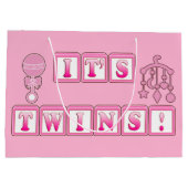 Nieuwe baby's: Het is Twins in Pink Groot Cadeauzakje (Achterkant)