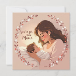 Nieuwe babys kaart voor mama warm hartelijk berich