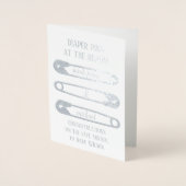 Nieuwe baby's met de nieuwe kinderschoenen folie kaarten (Voorkant)