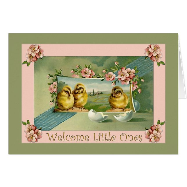 Nieuwe baby's, Triplets, Welkom in de wereld (Voorkant Horizontaal)