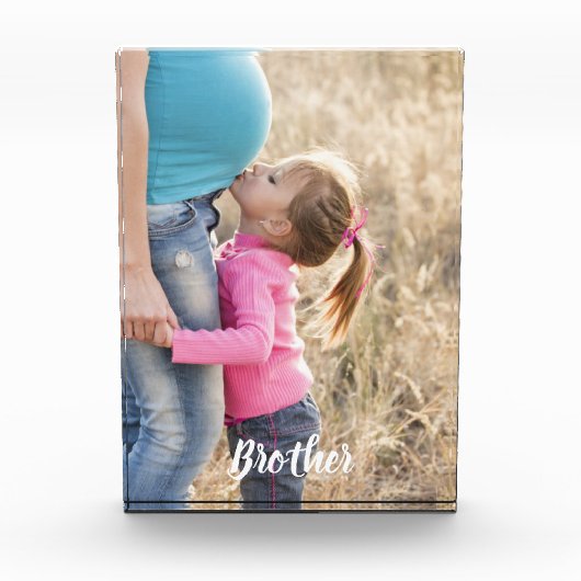 Nieuwe baby's Zwangerschap Foto met Sibling (Voorkant)