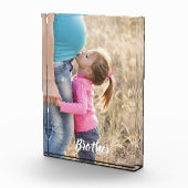 Nieuwe baby's Zwangerschap Foto met Sibling (Rechts)