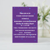 Nieuwe babyschoen Het is een Paarse jongen blauwe  Kaart (Staand voorkant)