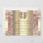 Nieuwe babyschoentjes Roos Glitter Boy Girly Kaart (Voorkant)