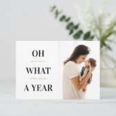 Nieuwe babyserie met kerstkaarten voor nieuwe baby bedankkaart (Staand voorkant)