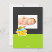 Nieuwe babyster en slapende Teddy Bear Aankondiging (Achterkant)