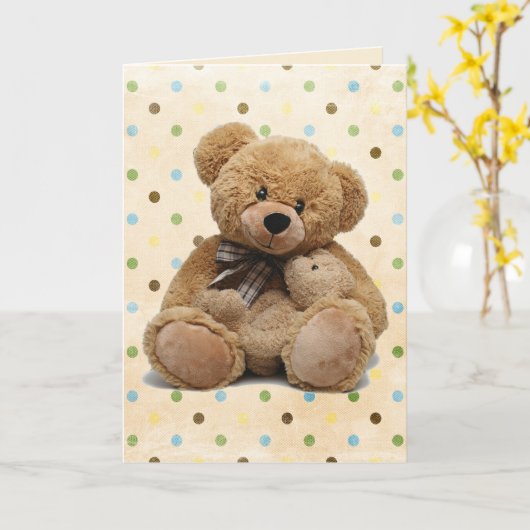 Nieuwe babyteitjes op poka-stippen kaart (Gele Bloem)