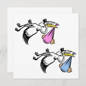 Nieuwe babytwins aankondiging (Voorkant / Achterkant)