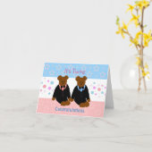 Nieuwe babytwins kaart (Gele Bloem)