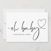 Nieuwe babyzwangerschapspreparaten Oh Baby shower Kaart (Voorkant)