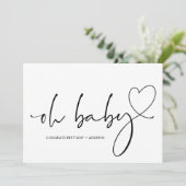 Nieuwe babyzwangerschapspreparaten Oh Baby shower Kaart (Staand voorkant)