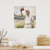 Nieuwe bal - Archival Cricket Print (Keuken)