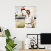 Nieuwe bal - Archival Cricket Print (Thuiskantoor)