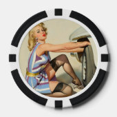 Nieuwe band Pin-up Meisje Poker Chips (Voorkant)
