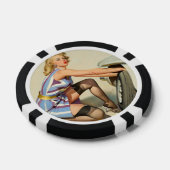 Nieuwe band Pin-up Meisje Poker Chips (Enkel)