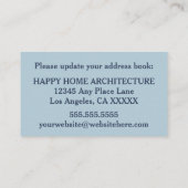 Nieuwe BedrijfsVerandering van de Kantoor van het  Informatiekaartje (Achterkant)