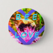 NIEUWE BEE LAVE MED PIN RONDE BUTTON 5,7 CM (Voorkant)