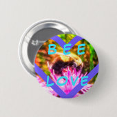 NIEUWE BEE LAVE MED PIN RONDE BUTTON 5,7 CM (Voorkant /achterkant)