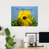 Nieuwe Begin-kunstdrukweergave Aanraakgezondheid Poster (Thuiskantoor)