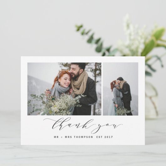 NIEUWE BEGINNEN DANK U BEDANKKAART (Staand voorkant)