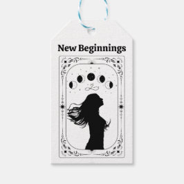 Nieuwe Beginnen Tarot Hemelse Maan Scheidingsfeest Cadeaulabel