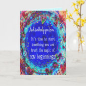 "Nieuwe beginners"-inspiratie Kaart (Gele Bloem)