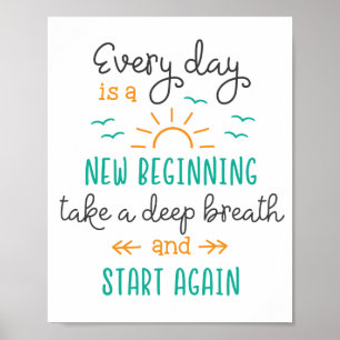  nieuwe beginnertypografie Motivatie Poster