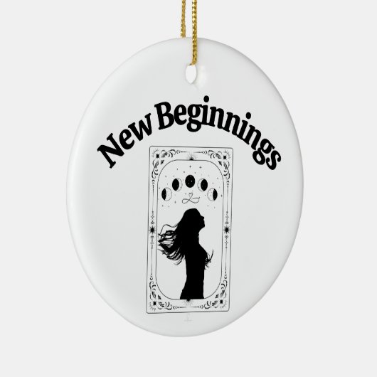 Nieuwe Beginnings Breakup Divorce Tarot Kaart Zodi Keramisch Ornament (Rechts)