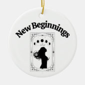 Nieuwe Beginnings Breakup Divorce Tarot Kaart Zodi Keramisch Ornament (Voorkant)