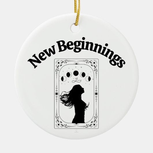 Nieuwe Beginnings Breakup Divorce Tarot Kaart Zodi Keramisch Ornament (Voorkant)