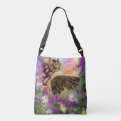 Nieuwe Beginnings Clouded Leopard Fantasy Art Crossbody Tas (Achterkant)
