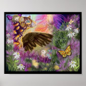 Nieuwe Beginnings Clouded Leopard Fantasy Art Poster (Voorkant)