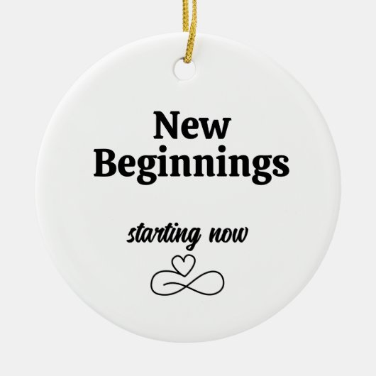 Nieuwe Beginnings, Scheidingsgiften voor Haar Vaka Keramisch Ornament (Voorkant)