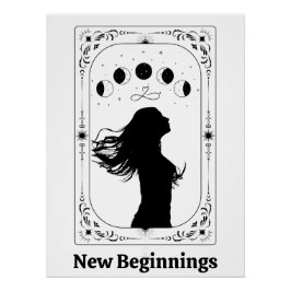 Nieuwe Beginnings Tarot Kaart Hemelse Mystieke Hek Perfect Poster
