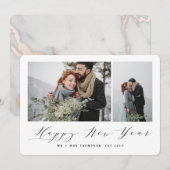 NIEUWE BEGINSELEN VERSCHIJNEN NIEUW JAAR (MARBLE) FEESTDAGENKAART (Voorkant / Achterkant)