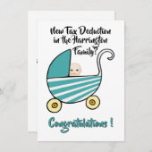 Nieuwe belastingaftrek Gefeliciteerd Kaart (Voorkant / Achterkant)