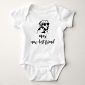 Nieuwe beste vriend Specialized Dog Name Baby Gift Romper (Voorkant)