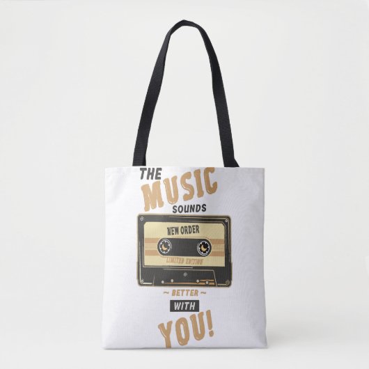 Nieuwe bestelling - Cassettebandje Tote Bag (Voorkant)