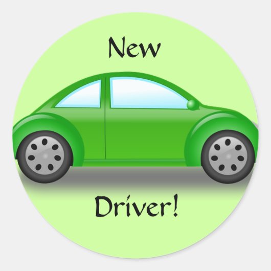 Nieuwe bestuurder groene sticker (Voorkant)