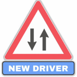 Nieuwe bestuurder op de weg (auto Alert) Sticker