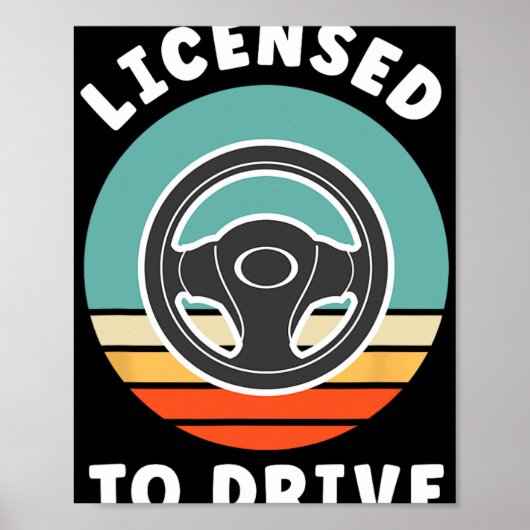 Nieuwe bestuurder Rijbewijs viering Tiener bestuur Poster (Voorkant)