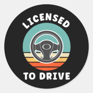 Nieuwe bestuurder Rijbewijs viering tiener bestuur Ronde Sticker