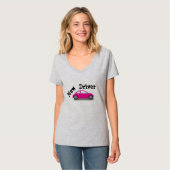 Nieuwe bestuurder Roze auto T-shirt (Voorkant volledig)