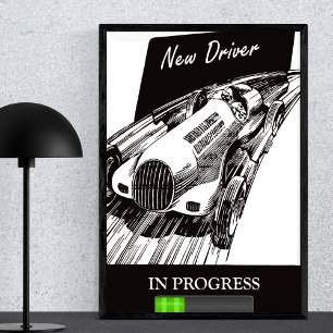 Nieuwe bestuurderscurve in uitvoering poster