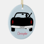 Nieuwe bestuurdersrechtse zijjongen keramisch ornament (Rechts)