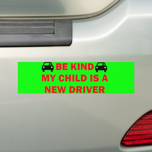 Nieuwe bestuurdersveiligheid bumpersticker (Op auto)