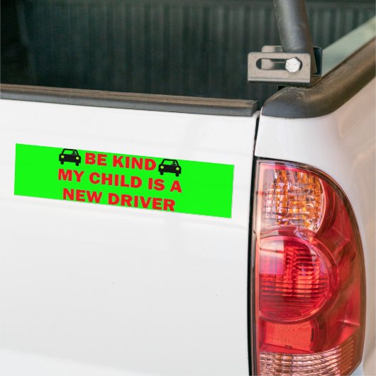 Nieuwe bestuurdersveiligheid bumpersticker (Op Truck)